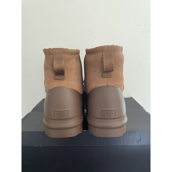 UGG CLASSIC MINI PUMPED MOLDED CHESTNUT SUEDE ALL GENDER BOOTS SIZE US M8/W9 NEW - Picture 4 of 5